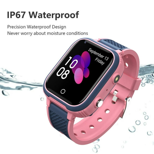 Reloj Inteligente Soledad 4G IP67 para WIFI Reloj de Teléfono Bidireccional Linterna Calculadora Rosa