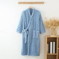 thumbnail image 2 of Lovskoo 2024 Thick Warm Bath Robe for Women Plush Soft Fleece Bathrobes Nightgown Ladies Pajamas Sleepwear Housecoat Blue-XL, 2 of 6