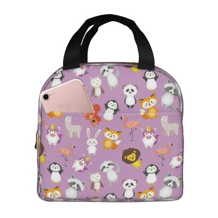 Insulated Lunch Bag for Women Men - Lovely animals Leakproof Cooler Lunch Box for Women Men  Lunch Tote Bags for Work School Picnic Travel