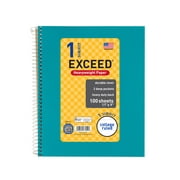 Exceed 1 Subject 100 Count Notebook, Aqua Haze, 11" x 9", College Ruled