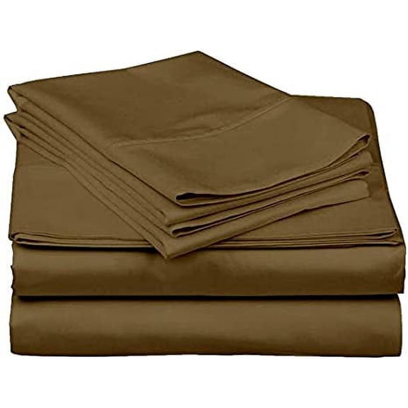 Sleeper Sofa Sleeper Sheet - 400 Thread Count 100% Cotton Sleeper Sofa Fitted Sheet Set Twin Sofa Fitted Sheet Taupe Solid Fit Up to 7" Inches Deep Pocket Sleeper Sofa Fitted Sheet Only