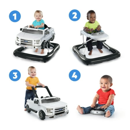 Bright Starts Ford F-150 Ways to Play 4-in-1 Activity Baby Activity Push Walker - White