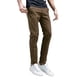 thumbnail image 1 of Pantalones casuales que combinan con la parte delantera plana y ajustada para hombre de 36 pulgadas, color caqui claro, 1 of 5