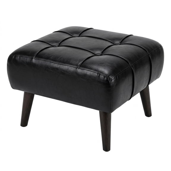 High-Quality Low Footstool, Leather Upholstered Metal Ottoman, Stylish Versatile Sofa End Stool, Entryway Shoe Bench, Hallway And Bedroom Furniture, Living Room Home Decor, Leather Sofa Stool.