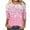 A-Pink, variant on Ecqkame Women's 3/4 Sleeve Crew Neck Button T Shirts Solid Color Lightweight Pullover Summer Tops Going Out Tops for Women B-Army Green S