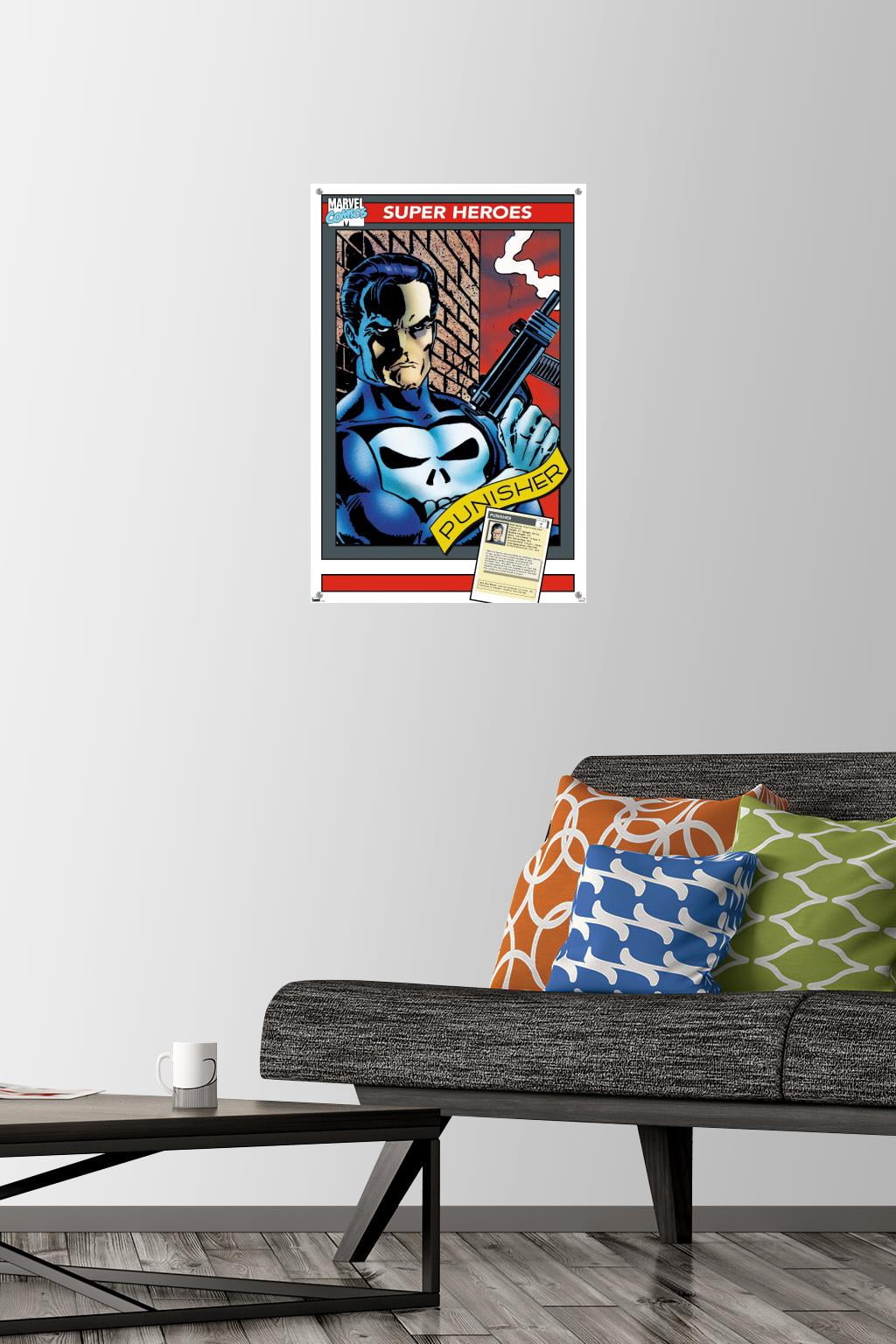 Marvel Trading Cards - Punisher Wall Poster with Push Pins, 14.725" x 22.375"