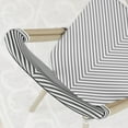 thumbnail image 6 of Emma + Oliver Set of 2 Indoor/Outdoor Stacking Bistro Style Chairs with Black & White Patterned Textilene Seat & Light Bamboo Finished Metal Frame, 6 of 12