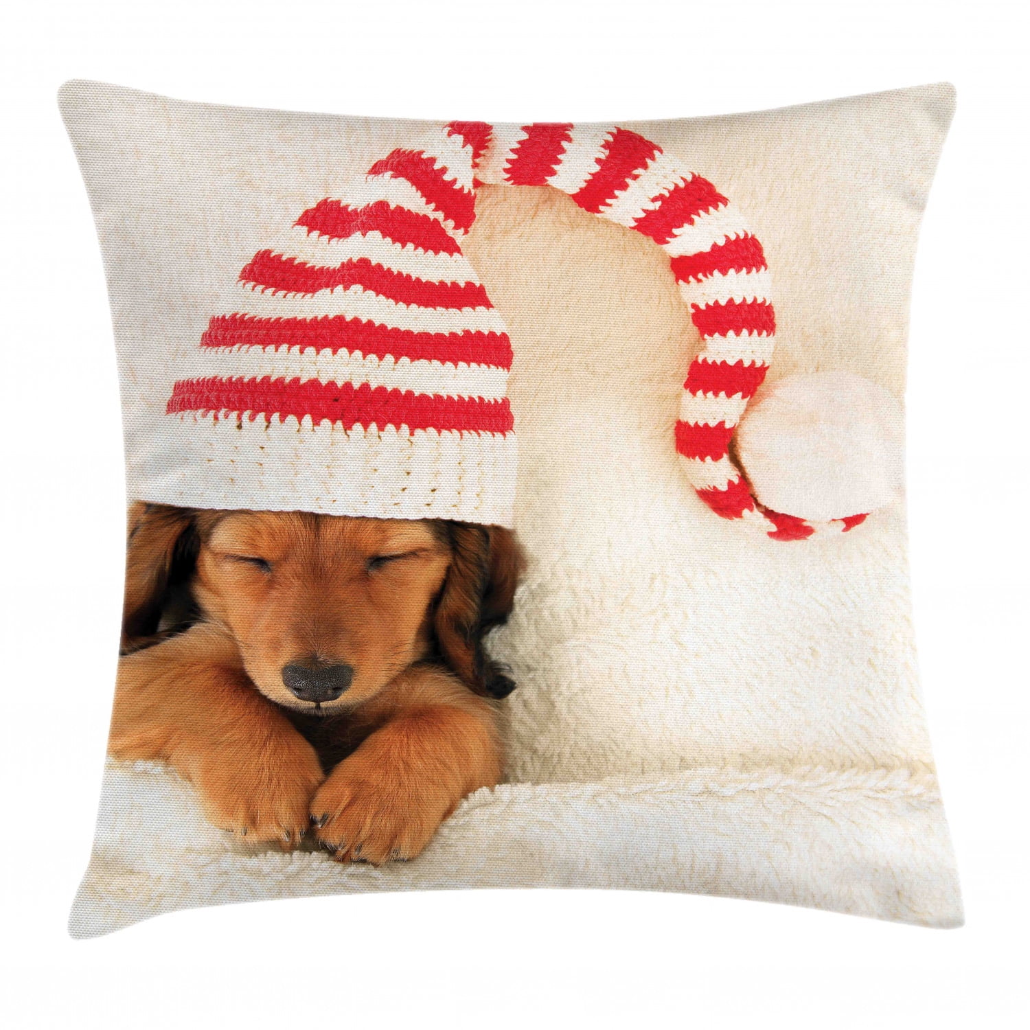 dachshund christmas throw pillows