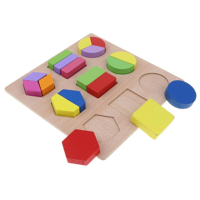 Rompecabezas de Geometría de montessori for learning Math Toy para Niños de Navidad