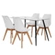 thumbnail image 1 of Set de Comedor Mesa Transparente con vidrio + 4 Sillas Tulip blanco, 1 of 7