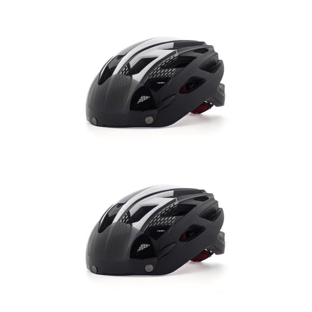 Yuarrent Casco de ciclismo para mujeres adultas Protección ajustable y ligera Casco de bicicleta de montaña Blanco y negro Tamaño libre En blanco y negro Tamaño libre 2piezas