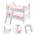 thumbnail image 2 of LAMIRO 1/12 Scale Dollhouse Miniature Furniture Wooden Bunk Bed Doll House Decor, 2 of 4