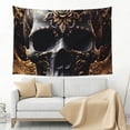 thumbnail image 3 of Gaeub Gold Pattern Black Skull Print Tapestry Wall Hanging(60x40 inches),Tapestry Home Decor,Wall Art for Living Room Bedroom Home Decor, 3 of 8