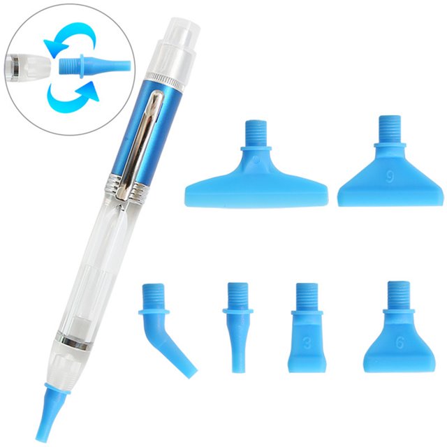 Bolígrafo Azul con 6 Cabezales Wdftyju Herramientas pintura diamantes con LED