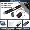 thumbnail image 3 of Red Laser Pointer High Power, High Power Laser Pointer Laser Pointer Pen，Red Lazer Pointer USB Rechargeable for Teaching HuntingOutdoor Astronomy flashlightsflashlights,BLACK, 3 of 6