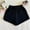 Black, variant on AXXD Shorts For Women Clearance Under $10,High Waist Ladies Wide Leg Solid Jeans Short Maternity Shorts Black 8