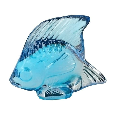 - Lalique Turquoise Lustre Fish Crystal 10205600