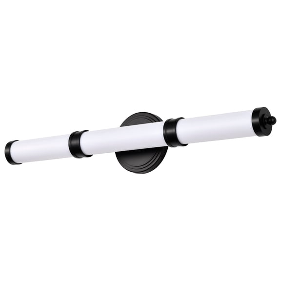 Nuvo Lighting Kagen LED Medium Vanity Matte Black Finish White Acrylic Lens