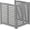 Gray, variant on Wood Outdoor Air Conditioner Fence Screen, 3-Panel Outside Wood Privacy Fence, 32" W x 38" H,Grey