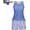 Blue, variant on Women's Tummy Control Tankini Set with Built-in Bra – Flattering Boho Swimwear with Shorts, Tankini Swimsuit for Women(Navy,XX-Large)