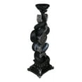 thumbnail image 4 of Wicca Triple Moon Pentagram Insignia Black Viper Snake Taper Candle Holder Decor, 4 of 12