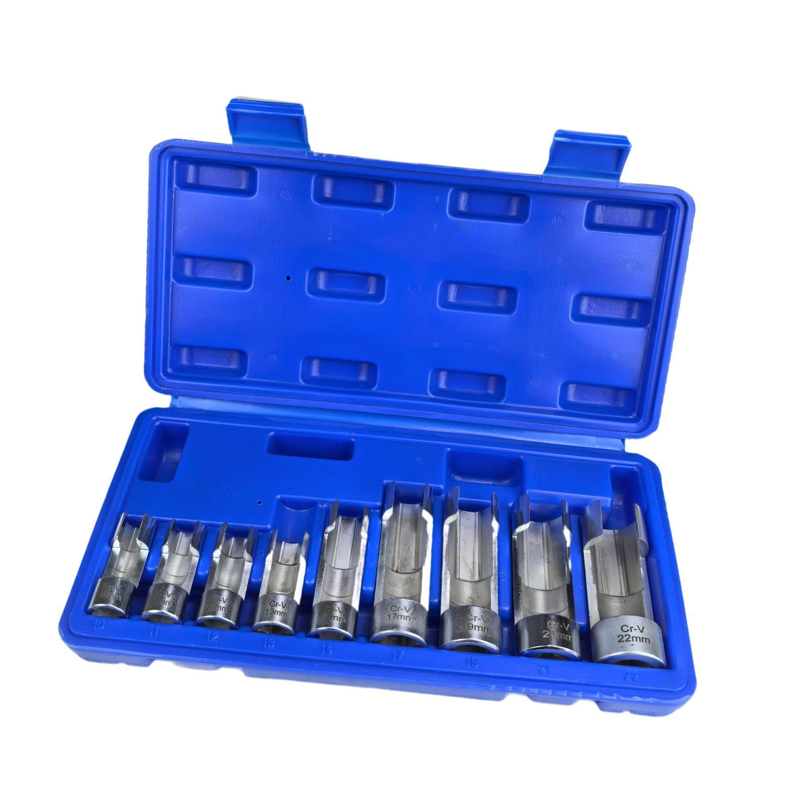 Dickly 9 Pieces Oxygens Sensor Socket Set Hex Universal Removal Set Car Maintenance