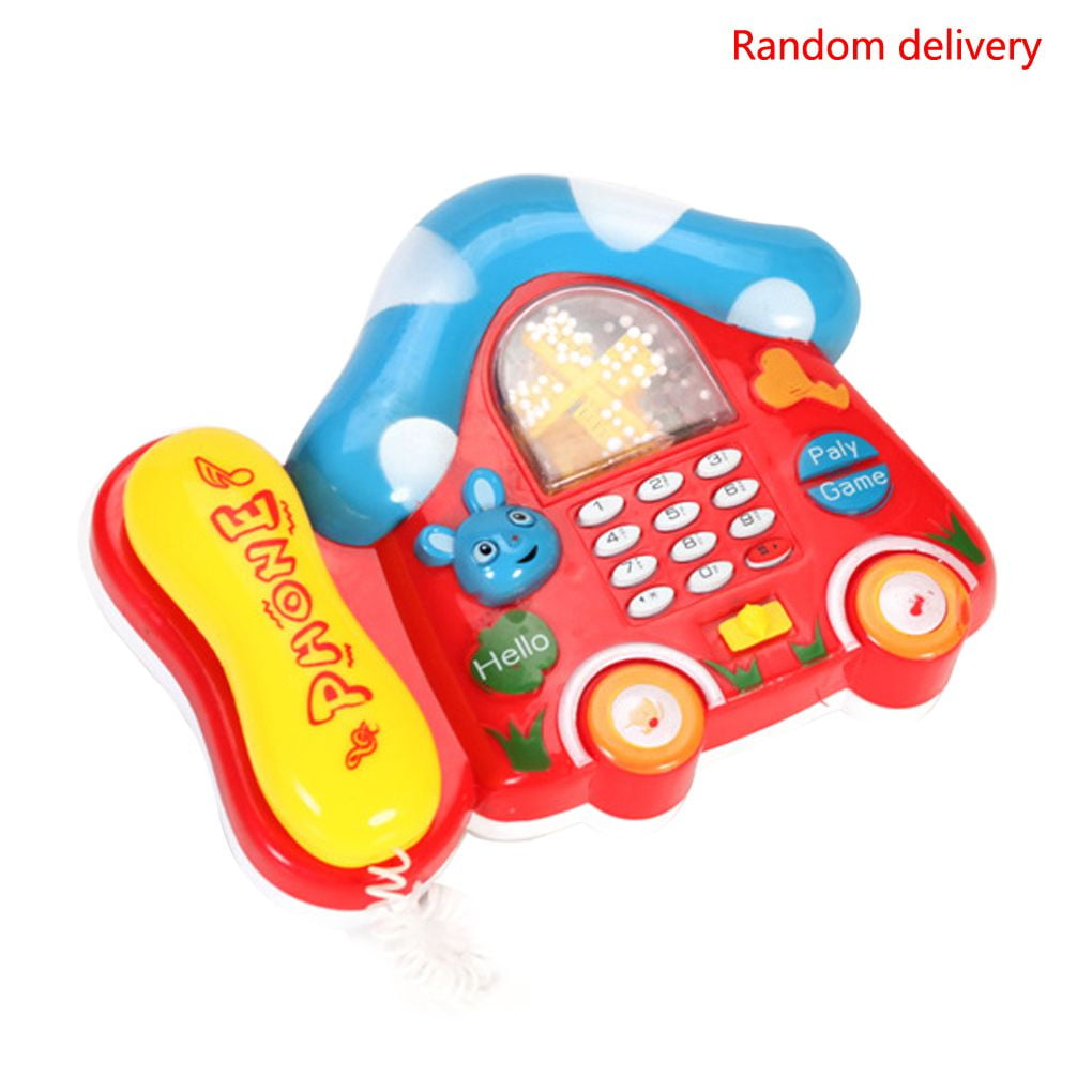 E-SCENERY 2019 Cartoon Phone Toys with Light Music for Baby Kids Early Educational Developmental Toy Kids Gift