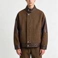 thumbnail image 3 of ShomPort Boys Biker Jackets Trendy Leather Loose Collar Zip up Outerwear Long Sleeve Coats 1-13 Years, 3 of 7