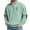 Light Green, variant on Men's Hoodless Sweatshirt Heavyweight Pullover Long Sleeve Crewneck Casual Athletic Jogging Workout Top With Front Pocket Streetwear Gym Training Grey 2XL