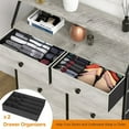 thumbnail image 5 of REAHOME 8 Drawer Wood Top Storage Dresser w/2 Drawer Organizers, Dark Taupe, 5 of 12