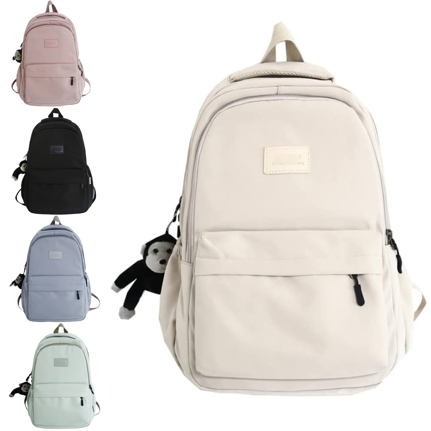 Yuanbang School Bag Korean Style Women Backpack for Teenage Girls Fashion Student Backpack, Adult Unisex, Size: 1 Pack, Grey