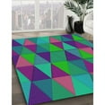 thumbnail image 3 of Ahgly Company Machine Washable Indoor Rectangle Transitional Bright Grape Purple Area Rugs, 6' x 9', 3 of 7