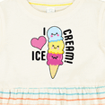 thumbnail image 4 of Inktastic I Love Ice Cream with Cute Ice Cream Cone Girls Baby Dress, 4 of 5