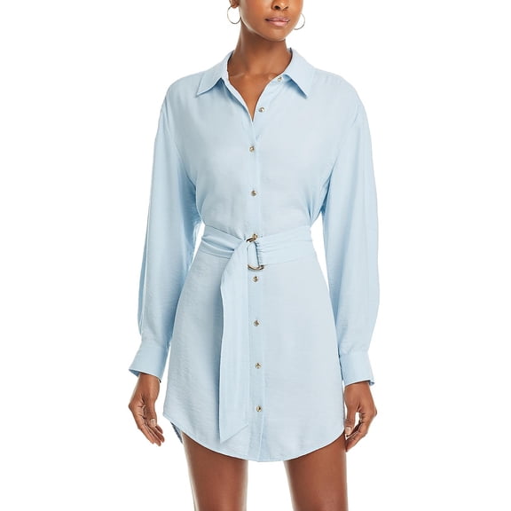 Ramy Brook Womens Collared Long Sleeve Shirtdress