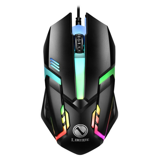 Souris Gamer, 1000 DPI Souris PC Filaire avec, 7 Modes RGB Souris Gaming  Ergonomie