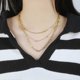 thumbnail image 3 of Gargantillas para mujer, collar de cadena en capas delicado chapado en oro, collares colgantes con inicial ajustables simples, collares de cadena de oro en capas para mujer, 3 of 5
