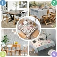 thumbnail image 4 of Football Patchwork Pattern Square Tablecloth,Waterproof Square Table Cover,Wipeable Spillproof Washable Table Cover for Home Kitchen Party Decor 60"x60"(152x152cm), 4 of 6