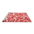 thumbnail image 2 of Ahgly Company Machine Washable Indoor Square Abstract Red Modern Area Rugs, 5' Square, 2 of 4