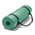 thumbnail image 1 of AUM High Density HD Foam Tech Yoga Exercise Mat - 72" x 24" x 1/2" - Aquamarine, 1 of 2
