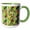 Green/White, variant on 3drose, Aloha Leaves and Hibiscus Jungle Flamingo Bird Tropical Hawaii Pattern, 15oz Mug