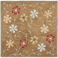 thumbnail image 6 of SAFAVIEH Blossom Linnaea Floral Flowers Wool Area Rug, Camel/Multi, 6' x 6' Square, 6 of 10