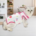 thumbnail image 2 of Huanledash Cat Postpartum Cloth Fruit Pattern Printing Anti Licking Cotton Wounds Recovery Weaning Suit for Care, 2 of 8