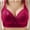 Wine, variant on Tbopshirt Wireless Bras for Women Printing Gathered Together Breathable Plus Size Everyday Bras Underwear No Rims