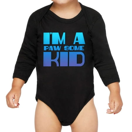 

Pawsome Baby Long Sleeve Onesie - Quotes Baby Long Sleeve Bodysuit - Best Print Baby One-Piece