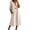 A265-Beige, variant on Midi Dress Casual for Women 3/4 Sleeve Cotton Split V Neck Loose A-Line Dress with Decorative Buttons and Side Pockets