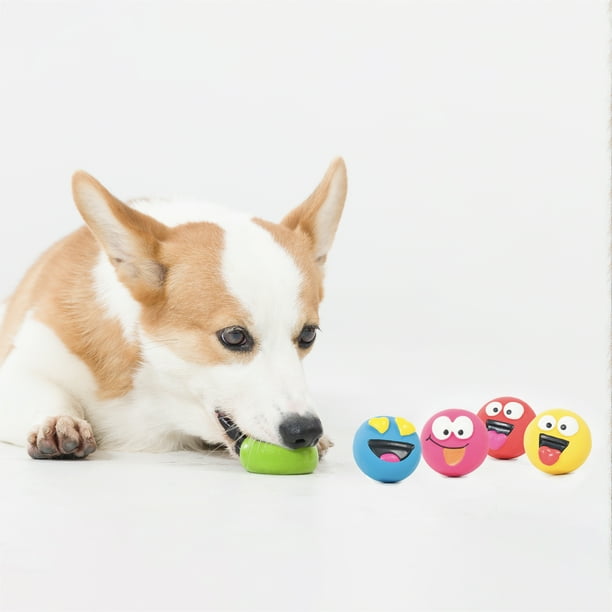 Vibrant Life 5pk EMOTICON LATEX DOG TOY - Walmart Business Supplies