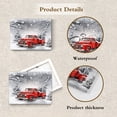 thumbnail image 5 of Christmas Red Truck Wall Art, Snow Covered Pine Tree with Farm Truck Canvas Wall Art, Grey Snowy Winter Framed Wall Art for Living Room Bathroom Bedroom Kitchen Ready to Hang, 10X8 Inches, 5 of 8
