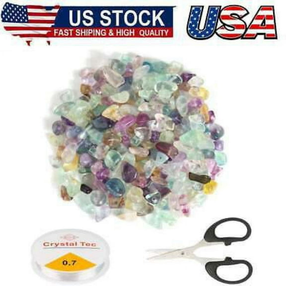 400Pcs Gemstone Beads, Natural Stone Gemstones for Threading, Irregular Crystal