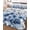 Blue White, variant on Twin Quilt Bedding Set, Blue Blooms Floral Reversible Summer Quilt 3 Pieces, Spring Flowers Botanical Blue Ombre Lightweight Bedspreads Coverlets with 2 Pillow Shams for All Seasons