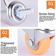 thumbnail image 2 of Heavy-duty transport castors with brake, 360 degree swivel, perfect for sma, 2 of 5